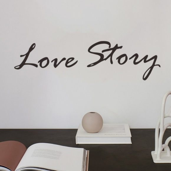 Vinyl Wall Decal LOVE STORY - Picture 3 of 6